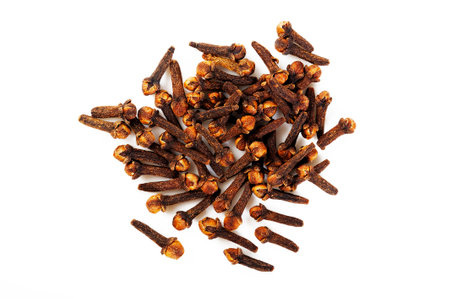 Cloves herb on white backgroundの写真素材
