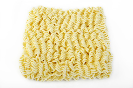 instant noodles isolated on white backgroundの写真素材