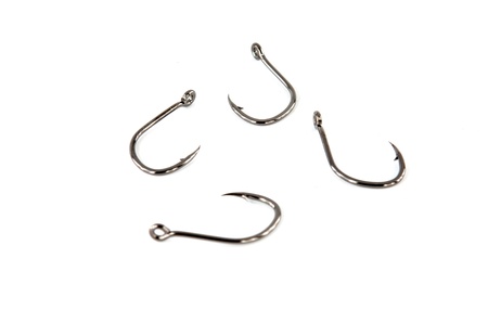 Fish hook on white blackground