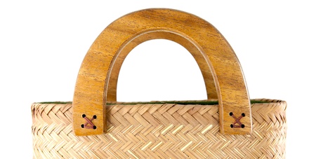 basket tote, isolated on white background. Clipping path included.の写真素材