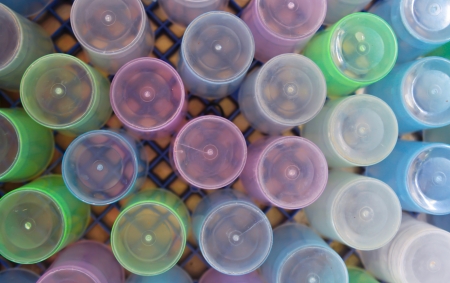 Brightly Colored Recyclable Plastic Cups
