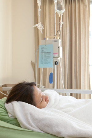 Women patients in hospitalの写真素材