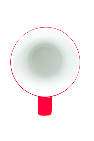 Red coffee cupの写真素材