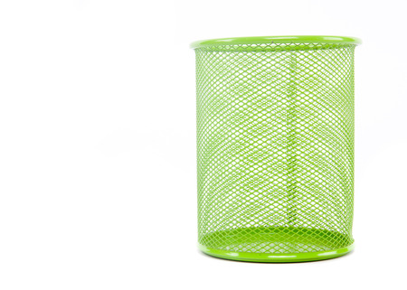 Pencil holder isolated on whiteの写真素材