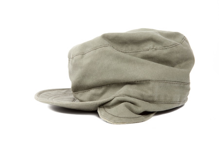 old hat isolated on white backgroundの写真素材