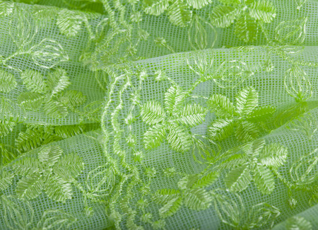 Detail Oriental blouse sleeve with floral lace overlayの写真素材