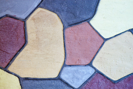 Multicolored pebble stones . Background or textureの写真素材