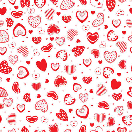 Reds heart on white backgroundのイラスト素材