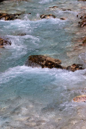 fast flowing isar riverの写真素材