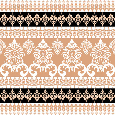 Luxury Damask Pattern â Elegant Ornate Design for High-End Interiors & Fashion. Indulge in timeless sophistication with this exquisite damask pattern, meticulously craftedのイラスト素材