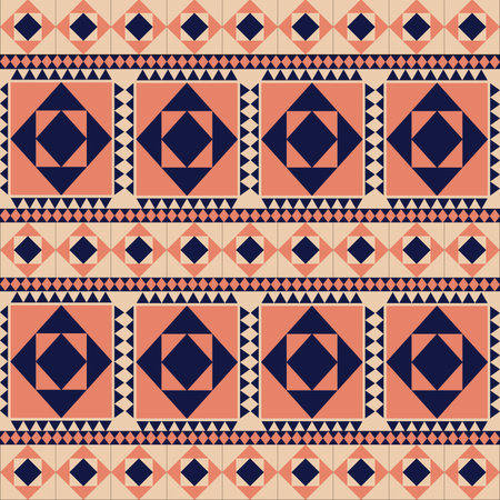 Brown tone vector geometric pattern with retro-inspired shapes, a trendy color palette, and a...