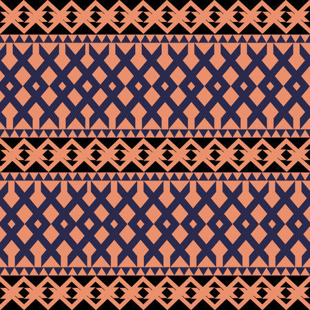 Earthy Tone vector geometric pattern with retro-inspired shapes, a trendy color palette, and a versatile layout. Great for digital art, poster design, and Textile Printのイラスト素材