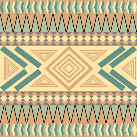 A Pastel Tone vector geometric pattern featuring retro-inspired shapes, a trendy color palette, and...
