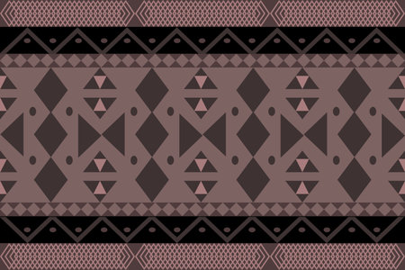 An Earthy Tone vector geometric pattern with retro-inspired shapes, a trendy color palette, and a versatile layout. Great for digital art, poster design, and Textile Printのイラスト素材