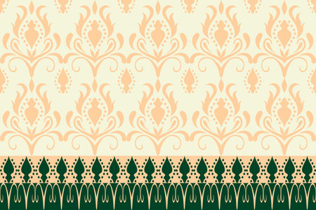 Earthy tone Luxury Damask Pattern â Elegant Ornate Design for High-End Interiors & Fashion. Indulge in timeless sophistication with this exquisite damask patternのイラスト素材