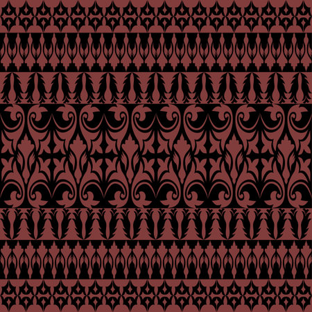 Earthy tone Luxury Damask Pattern â Elegant Ornate Design for High-End Interiors & Fashion. Indulge in timeless sophistication with this exquisite damask patternのイラスト素材