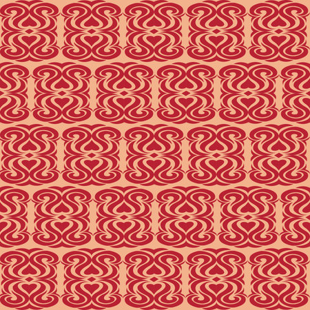 Red-Terracotta tone Luxury Damask Pattern â Elegant Ornate Design for High-End Interiors & Fashion. Indulge in timeless sophistication with this exquisite damask patternのイラスト素材