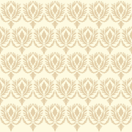 Earthy Tone Luxury Damask Pattern â Elegant Ornate Design for High-End Interiors & Fashion. Indulge in timeless sophistication with this exquisite damask patternのイラスト素材