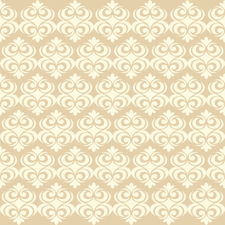 Earthy Tone Luxury Damask Pattern â Elegant Ornate Design for High-End Interiors & Fashion. Indulge in timeless sophistication with this exquisite damask patternのイラスト素材