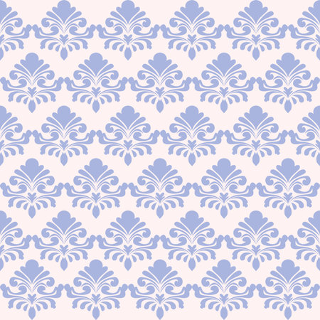 Blue Tone Luxury Damask Pattern â Elegant, Ornate Design for High-End Interiors & Fashion. Indulge in timeless sophistication with this exquisite damask patternのイラスト素材