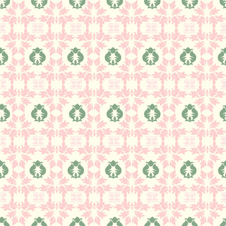 Pink Tone Luxury Damask Pattern â Elegant, Ornate Design for High-End Interiors & Fashion. Indulge in timeless sophistication with this exquisite damask patternのイラスト素材