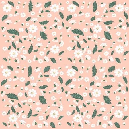 Pastel Seamless floral pattern collection featuring abstract botanical flowers and organic flowing...