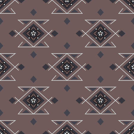 Seamless floral pattern collection featuring abstract botanical flowers and organic flowing shapes. Decorative repeating design with a modern vintage color paletteのイラスト素材