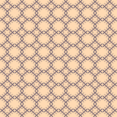 A Collection of seamless designs inspired by traditional textile weaving and tribal motifs. Featuring diamond grids, rhythmic lines, and interlocking shapes in indigo, muted purpleのイラスト素材