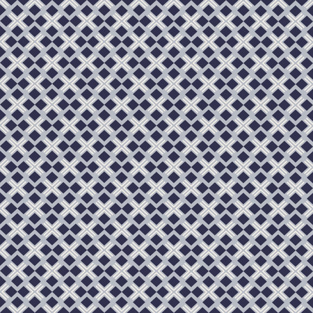 Minimal geometric lattice pattern composed of repeating diamond shapes in navy blue. Clean and...