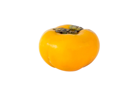 persimmon, isolated on white backgroundの写真素材