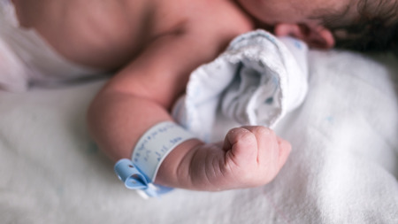 New born baby in hospital