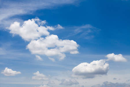 Clouds in the blue sky for background and textureの写真素材