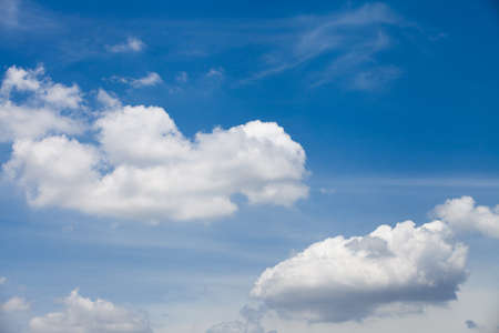 Clouds in the blue sky for background and textureの写真素材