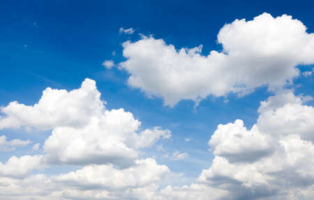Clouds on a sunny day with wonderful blue skyの写真素材