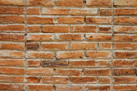 Old brown and red brick wall backgroundの写真素材