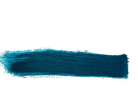 set of sparkle blue paint brush strokes on white backgroundの写真素材