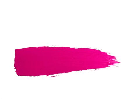 set of abstract pink oil paint brush strokes  on a white backgroundの写真素材