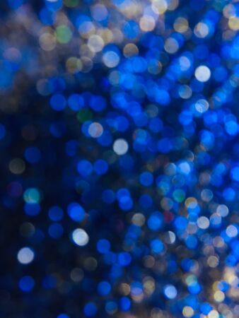 gold blue bokehの写真素材