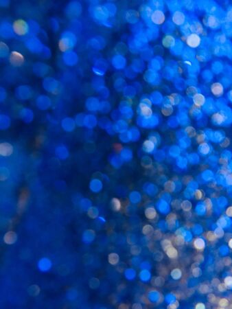 gold blue bokehの写真素材