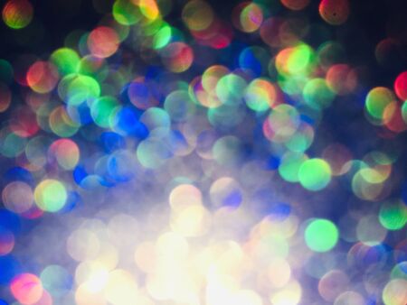 rainbow and holographic abstract background of bokeh