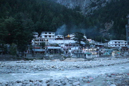 Buddhist monastery in Himalayas, Uttarakhand, India