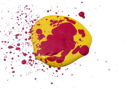 paint splashes isolated on a white background. 3d renderingの写真素材