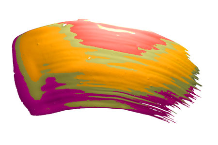 Colorful brush strokes isolated on white background. Vector illustration of grunge brush strokes.の写真素材