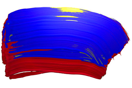 Russian flag painted with brush on a white background. 3d renderingの写真素材