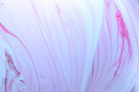 pink and white abstract paint background, close up of acrylic paintの写真素材