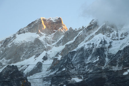 Peak of Matterhorn in the morning, Zermatt, Switzerlandの写真素材