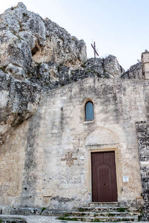 View at Sasso Caveoso (old town) of Matera, Basilicata, Italy - Euopeの写真素材