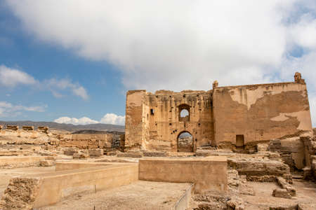 Interior of the Alcazaba of Almeria, in Andalusia, southern Spain, Europeの写真素材