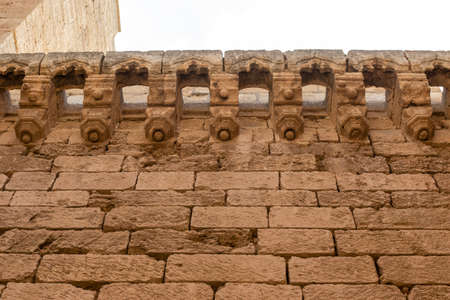 Wall of the Almeria castle, in Andalusia, southern Spain, Europeの写真素材