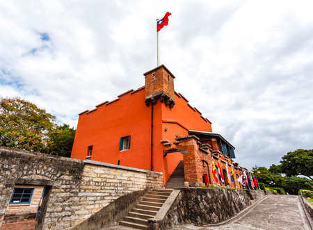 Exterior of Fort San Domingo (Fort Anthonio) in Tamsui, New Taipei, Taiwan, Asiaのeditorial素材